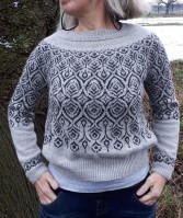 :Жаккардовый пуловер схемы и описание