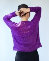 Пуловер с ажурными панелями