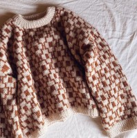 Модный жаккардовый пуловер спицами