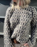 Модный жаккардовый пуловер спицами