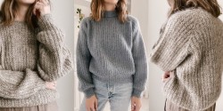 Стильный пуловер полупатентной резинкой