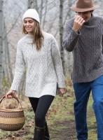 Пуловер-унисекс с косами схемы и описание