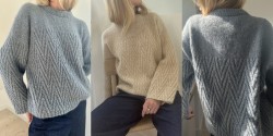 Стильный свитер спицами