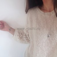 Пуловер из мохера спицами с описанием