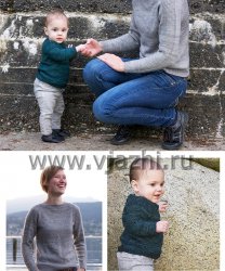 Пуловер реглан спицами сверху, базовые модели с описанием для малышей, детей, взрослых и полных женщин