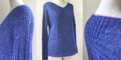 Пуловер резинкой спицами женский Amburgo вяжется без швов