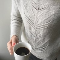 Пуловер из альпаки спицами