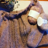 Пуловер регланом по кругу из альпаки и мохера