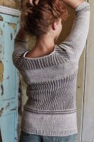 Пуловер укороченными рядами спицами как вязать