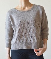 Женский пуловер ажурный узор схема и описание