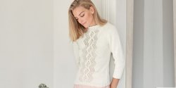 Красивый ажурный пуловер схема и описание