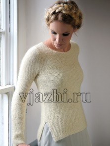 Модный женский пуловер с описанием