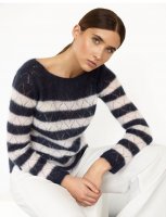 Мохеровый ажурный пуловер