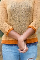 Двухслойные кромки пуловера спицами