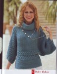 пуловер поперечным вязанием с описанием