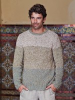 Вязание для мужчин стильного пуловера спицами Felippe