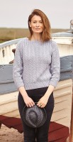 Пуловер Egmere на весну лето 2016 из пряжи шерсть с хлопком