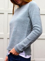 Вязание спицами пуловер с ажурной спинкой