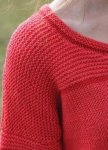 Пуловер спицами Garter stitch panel