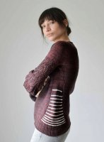 Пуловер с пышными ажурными рукавами от дизайнера La Maison Rililie