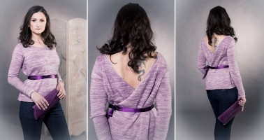 Пуловер с открытой спиной для женщин