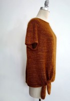 Описание вязания спицами мохерового пуловера с завязками