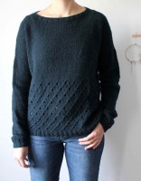Свободный пуловер с ажурным узором Huiten