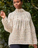 Описание вязания свободного свитера для женщин
