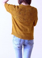 Описание вязания спицами пуловера с красивой кокеткой