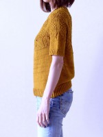 Вязаный спицами пуловер Yurinoki (или Тюльпанное дерево) от дизайнера Ririko