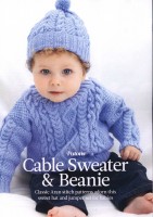 Вязание для малышей свитера и шапочки Cable