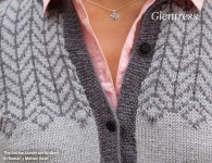 Вязание кардигана Glentress с планками мохеровой пряжей