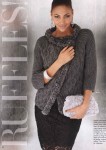 Вязание жакета с отледкой рюшами, модель 11 из Vogue early fall 2012