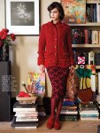 Вязание кардигана с рюшами, модель 5, Vogue зима 2012-2013