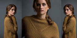 Рельефный пуловер спицами