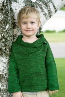 Детский свитер реглан от горловины спицами