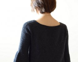 Вязание женского пуловера сверху вниз спицами