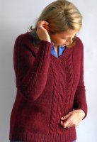 Пуловер регланом от горловины спицами схема и описание