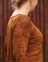 Модный женский пуловер красивым узором павлиний хвост
