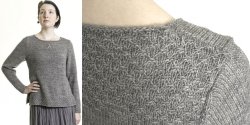 Пуловер узором из обернутых петель спицами