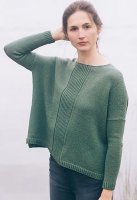 Свободный пуловер с удлиненной спинкой