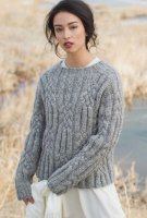 Женский пуловер из толстой пряжи
