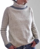 Женский свитер без швов спицами