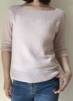 Пуловер одной деталью спицами регланом