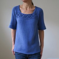 Пуловер блуза спицами с описанием