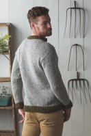 Как вязать мужской пуловер из твида