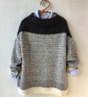 Стильный пуловер оверсайз спицами