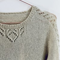 Пуловер без швов спицами