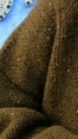 Вязаное пальто из толстой натуральной шерстяной пряжи
