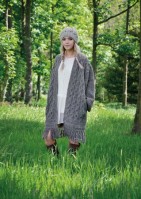 Пальто одеяло из толстой пряжи модное зимой 2016